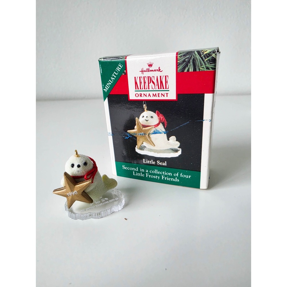 Hallmark Keepsake Miniature Ornament 1990 Little Seal Frosty Friends Series 2